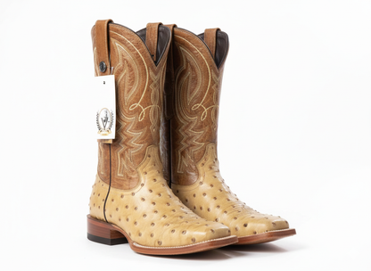 Men Wide Square Toe Orix  Print Boots