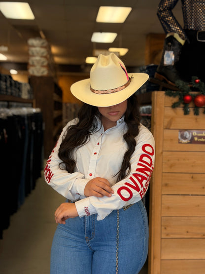 Womens OV Fashion White W/Red