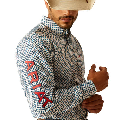 Ariat Team Lochlan Fitted LS White Shirt