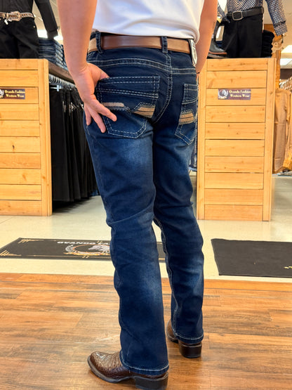 Men Wester jeans Dark Blue