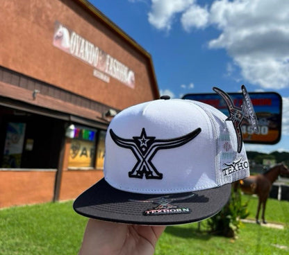 Men's cap white with black