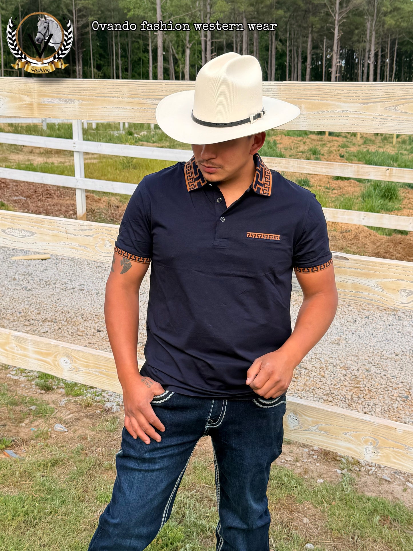 Men Polo shirt Navy #P-2247