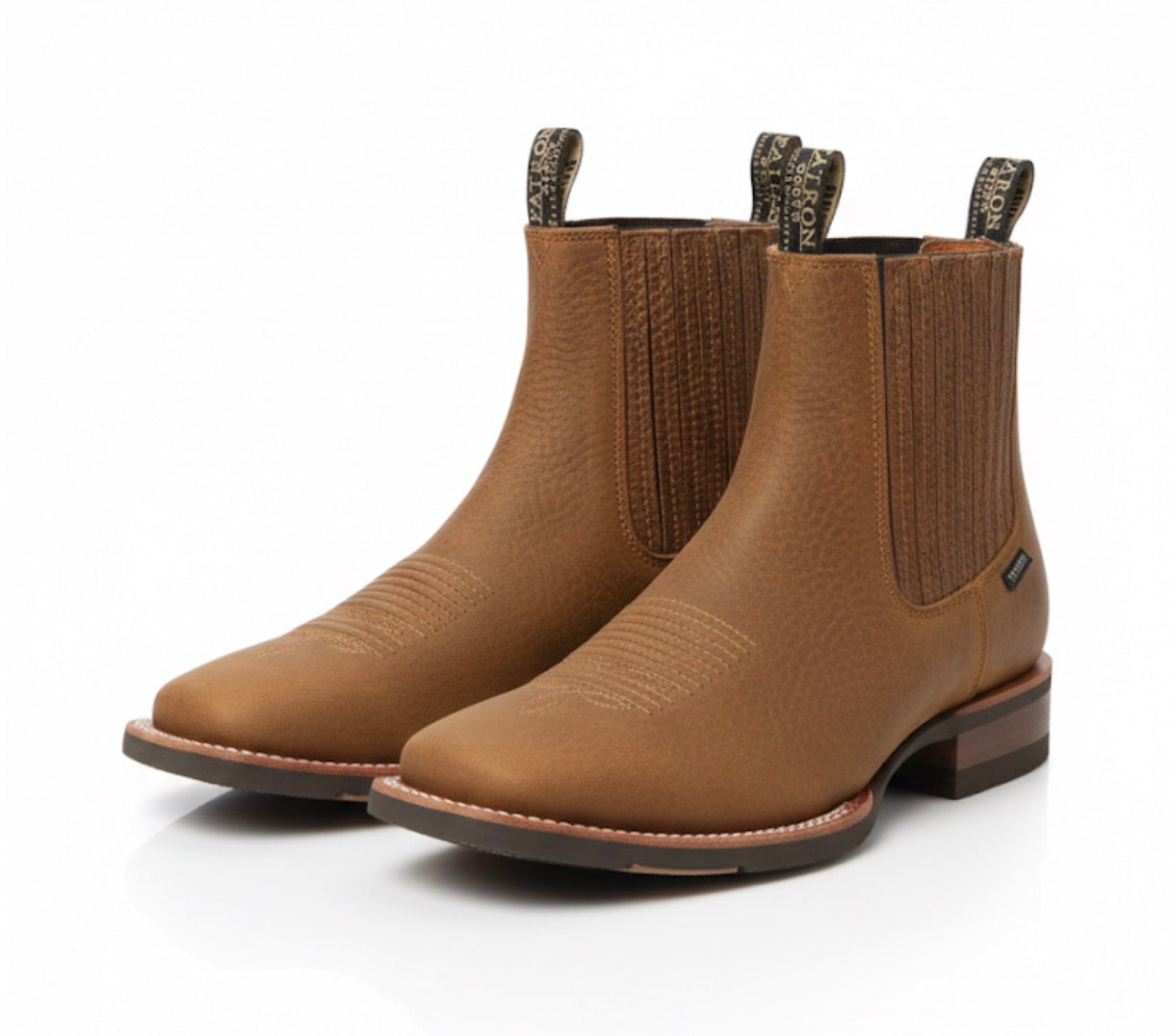 Botin Rodeo Miel Rhino Square Toe With Rubber Sole