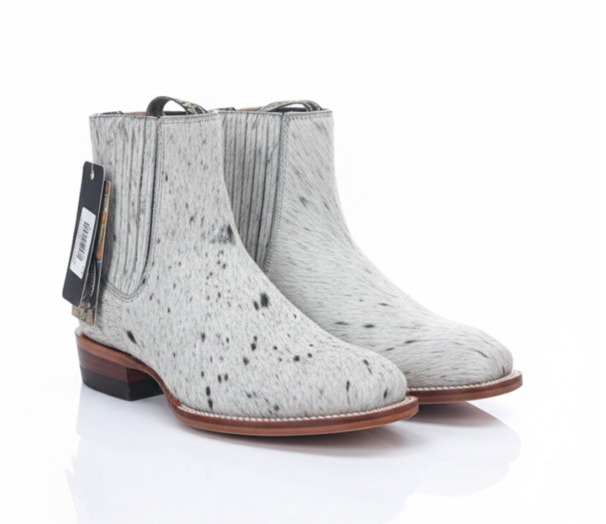 Botín Rodeo Moro Punta Cuadrada con Suela de Cuero