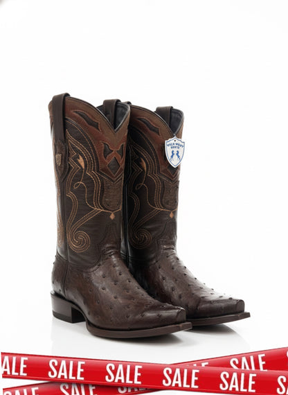Men boots Snip Toe Faded Brown