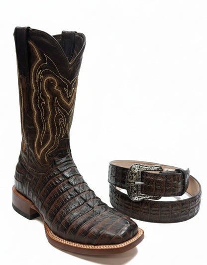 Men boots with belts brown l