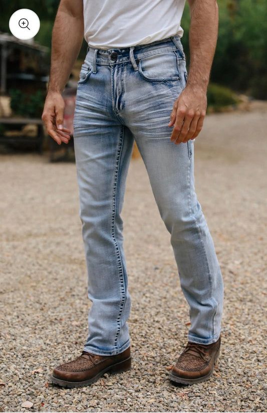 Holt Men's Light Blue Boot Cut Jeans