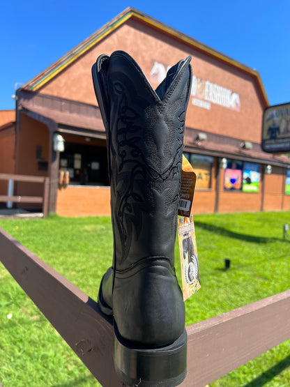 Botas Galope Negras con Punta Cuadrada Ancha para Hombre con Suela Híbrida