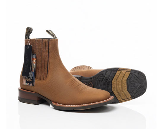 Botin Rodeo Miel Rhino Square Toe With Rubber Sole