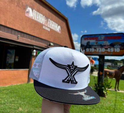 Men's cap white with black