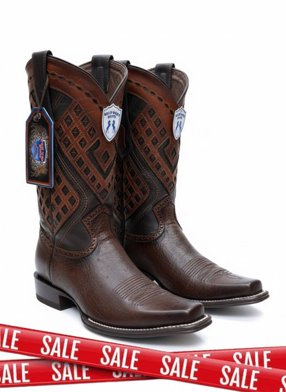 Men western boots brown