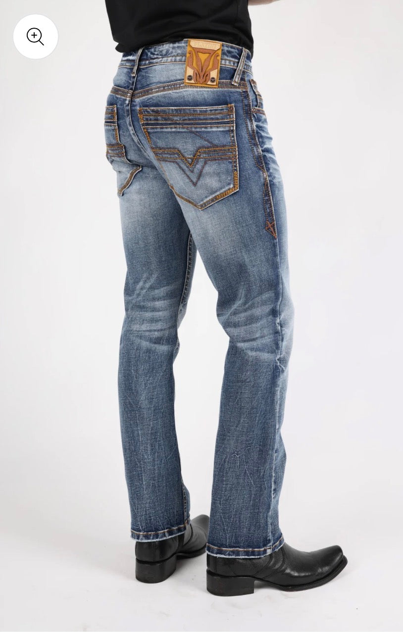 Holt Men's Dark Blue Boot Cut Jeans