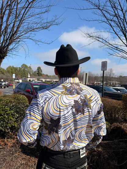 Men western shirt white