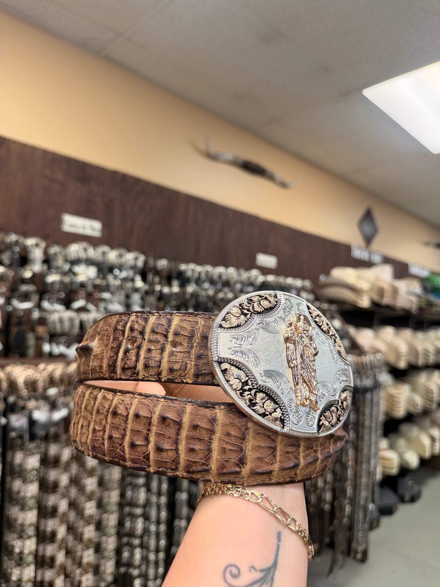 Men western leather  belts
