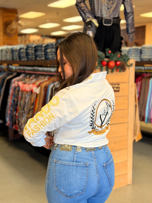 Womens OV Fashion White W/Gold