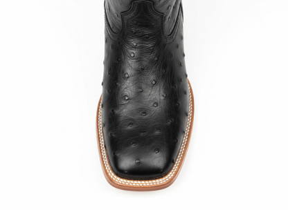Men Wide Square Toe Black