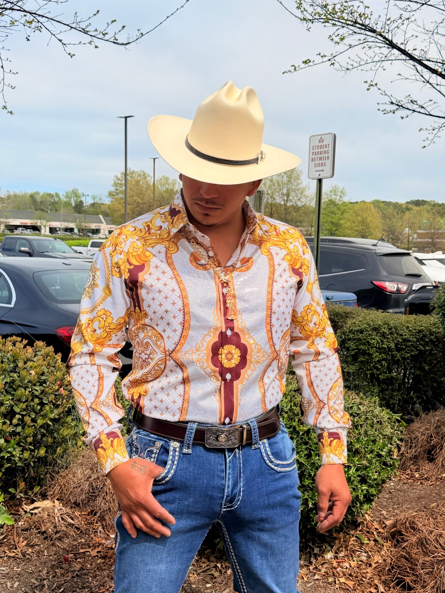 Men western shirts white