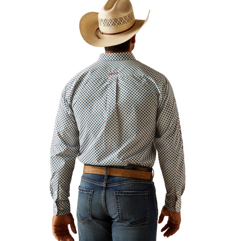 Ariat Team Lochlan Fitted LS White Shirt