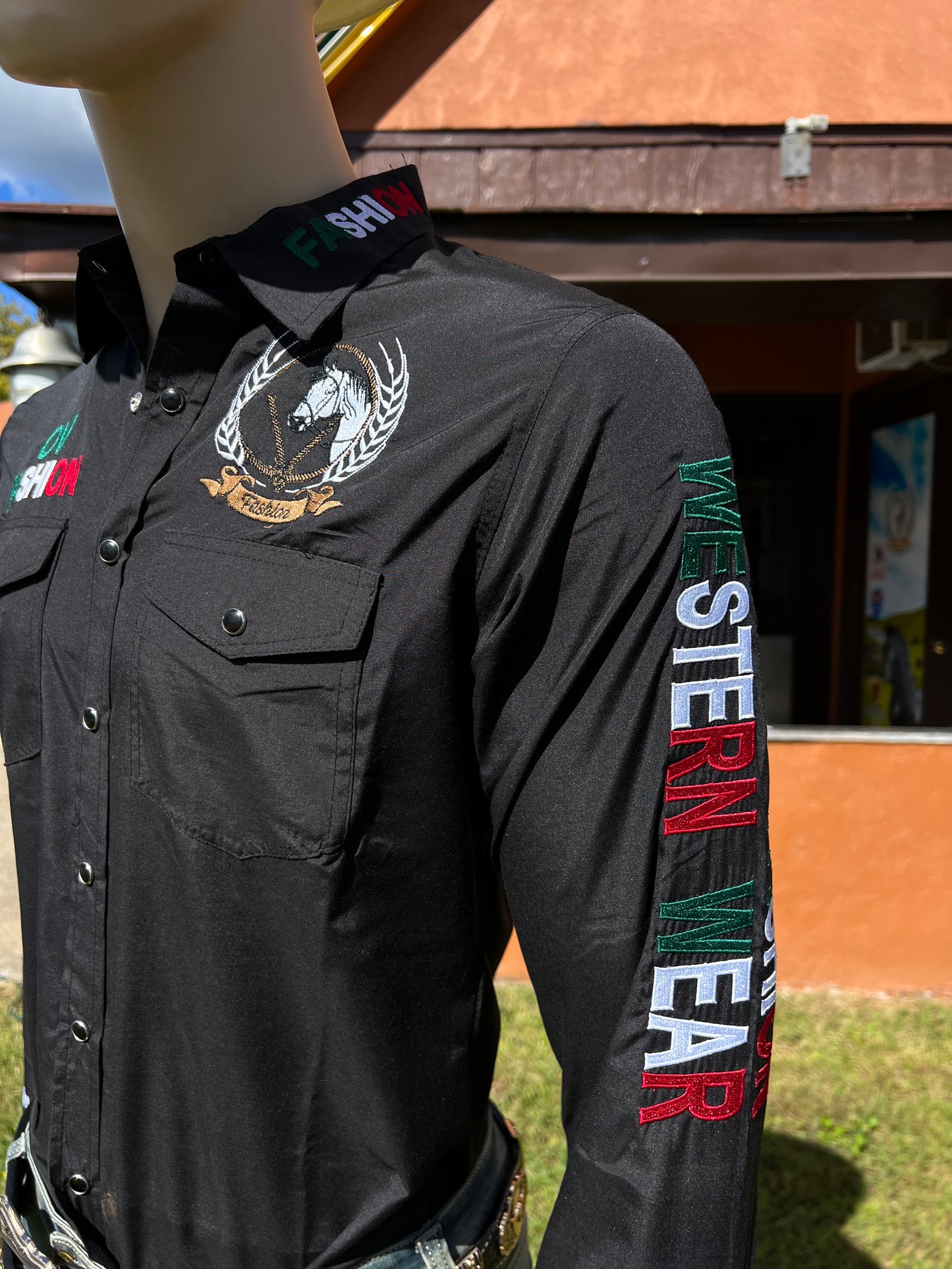 OV Fashion Negro con letras de color México para hombre