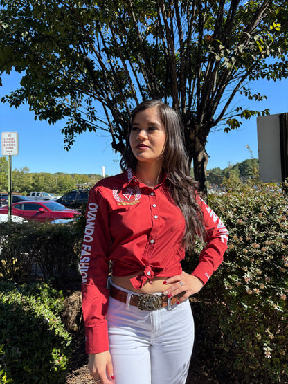 Mujer OV Fashion Cogñac con Blanco