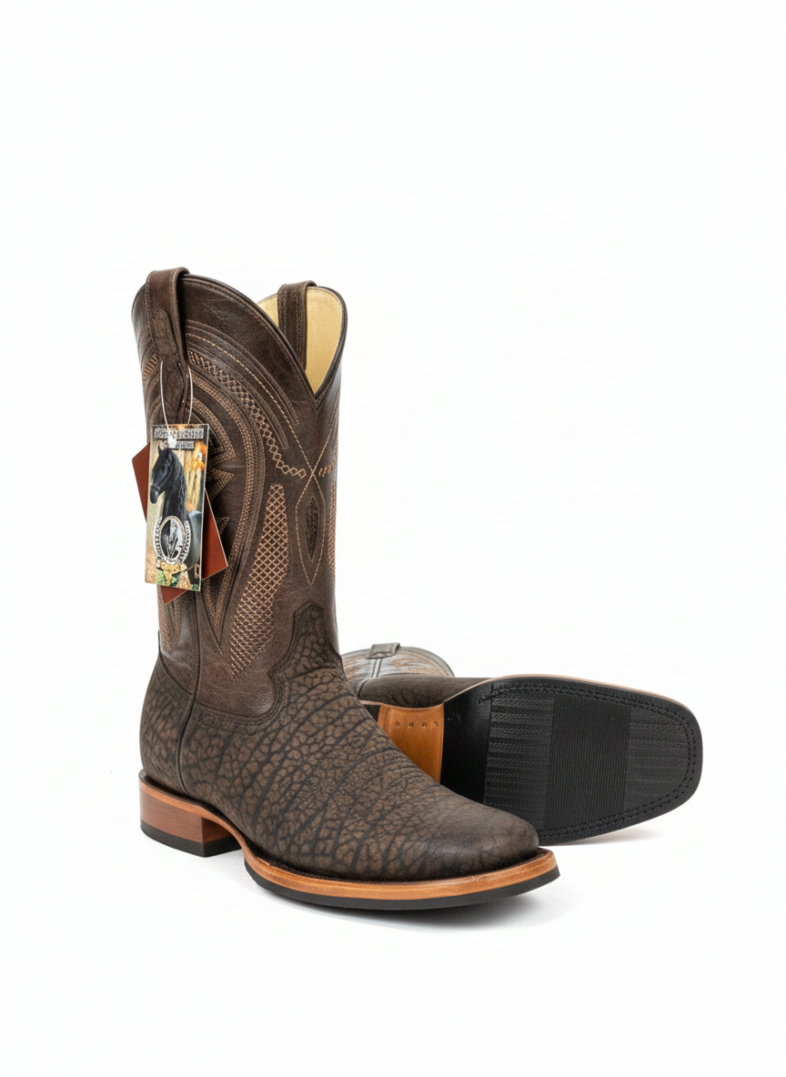 Men boots brow Square toe
