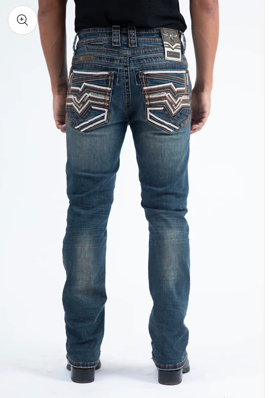 Holt Men's Indigo Slim Boot Cut Jeans