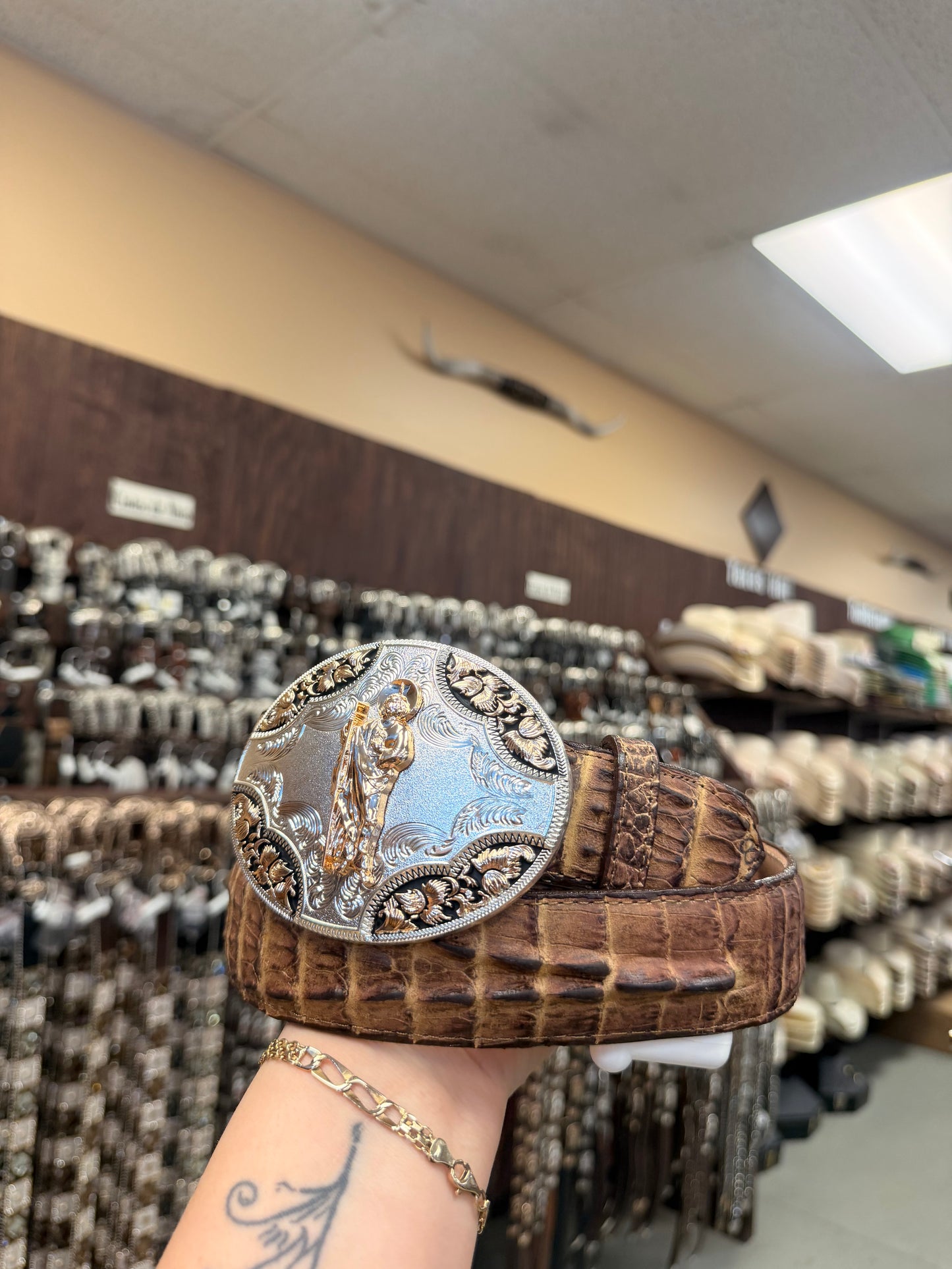 Men western leather  belts