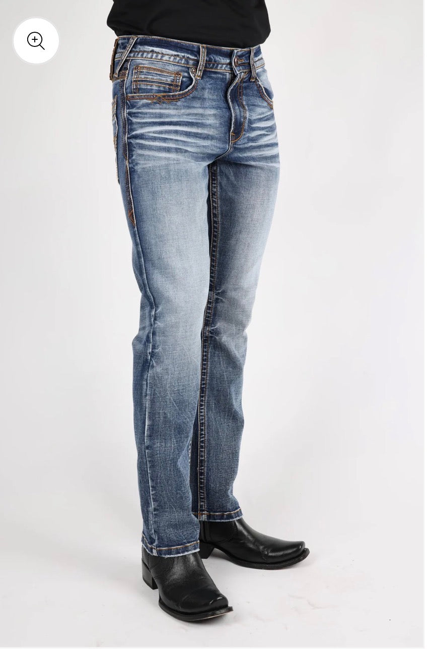 Holt Men's Dark Blue Boot Cut Jeans