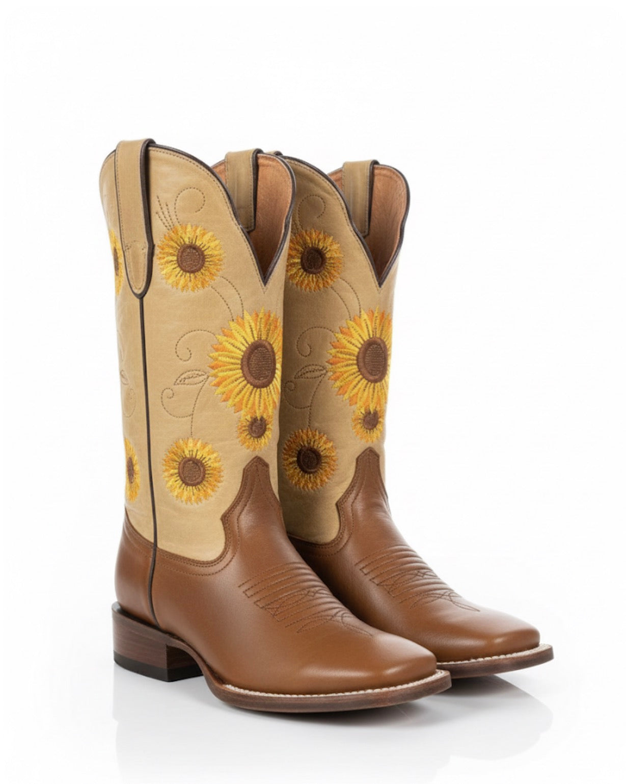 Miel con bordado de girasol