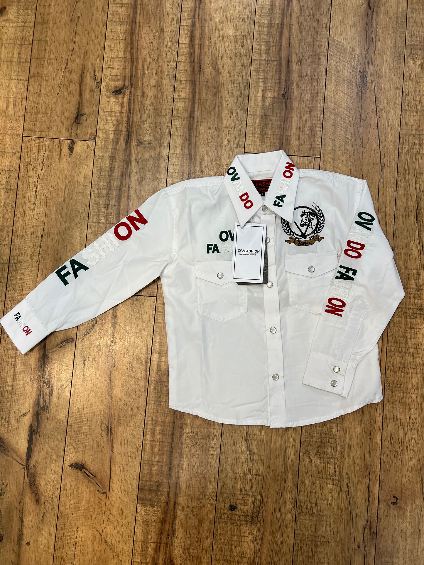 Kids OV Fashion White w/Mexico Color Letters