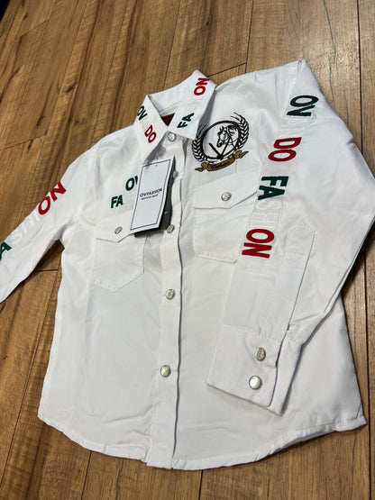 Kids OV Fashion White w/Mexico Color Letters