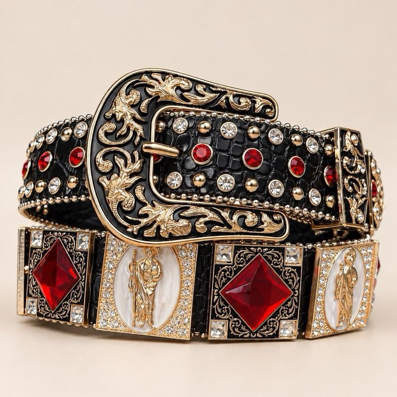 Unisex Western Leather Belts-Buckle Optional