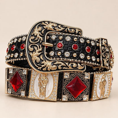 Unisex Western Leather Belts-Buckle Optional