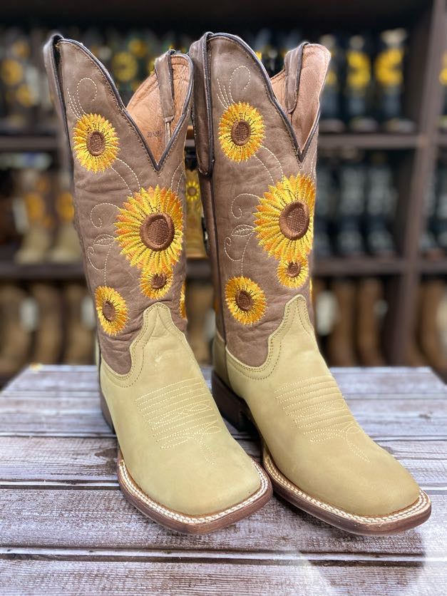 Crazy Brown With Sunflower Embroidery