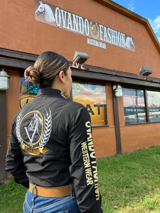 Mujer OV Fashion Negro Con Dorado