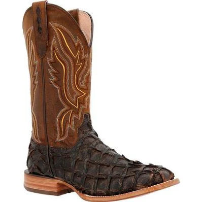 DURANGO® PREMIUM EXOTICS™ DARK BROWN PIRARUCU WESTERN BOOT