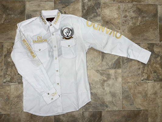 Womens OV Fashion White W/Gold