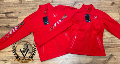 Chaqueta Softshell resistente al agua roja Classic Team MEXICO para mujer