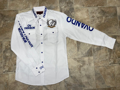 Mens OV Fashion White w/Blue